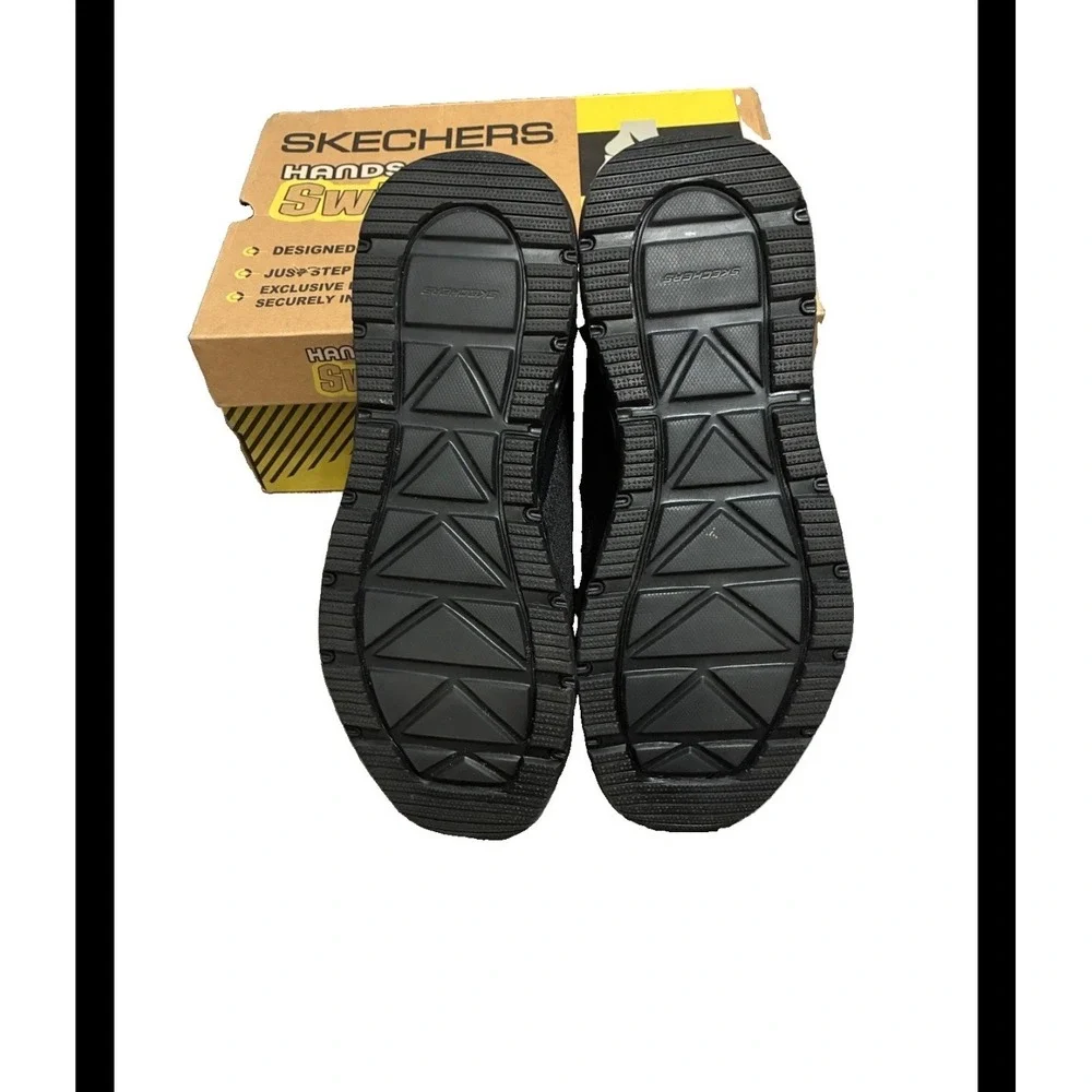 Skechers Hands Free Slip-ins Glide-Step Swift Fit Black Mens Sneakers Size 12